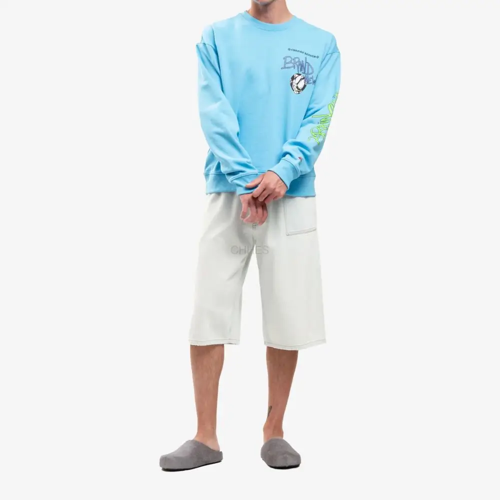 克罗心 MATTY BOY BRAND NEW 蓝色圆领卫衣