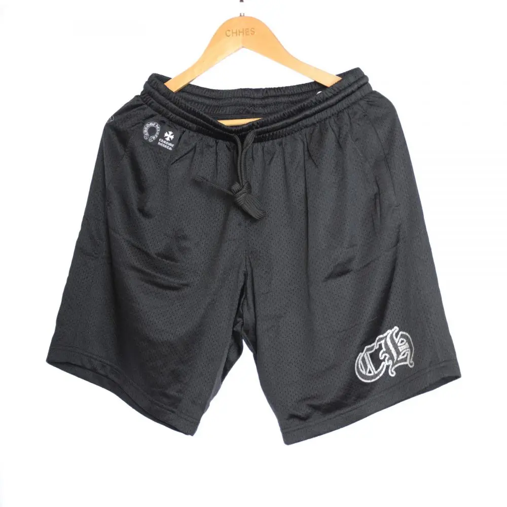 Chrome hearts 克罗心 黑色运动网眼校队冰球短裤