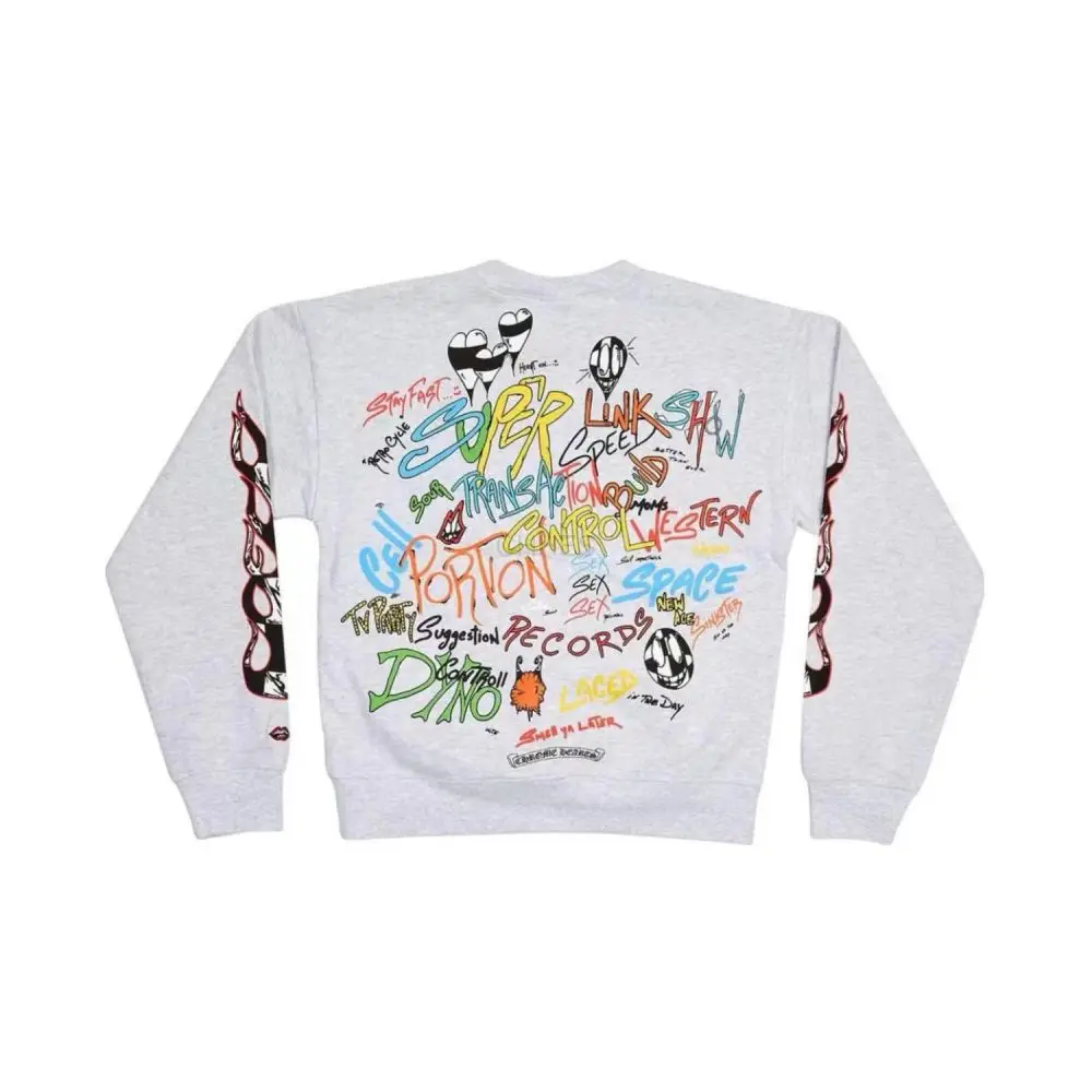 Chrome hearts 克罗心 灰色涂鸦卫衣