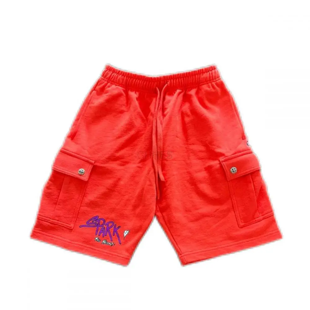 Chrome hearts 克罗心 Mattyboy SS24 SICK HEART 中腰直筒休闲短裤 橘色