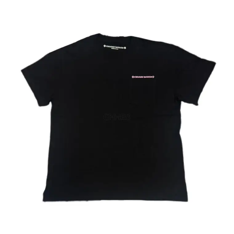 克罗心 Matty Boy Shoulder USA粉字横幅黑色短袖TEE