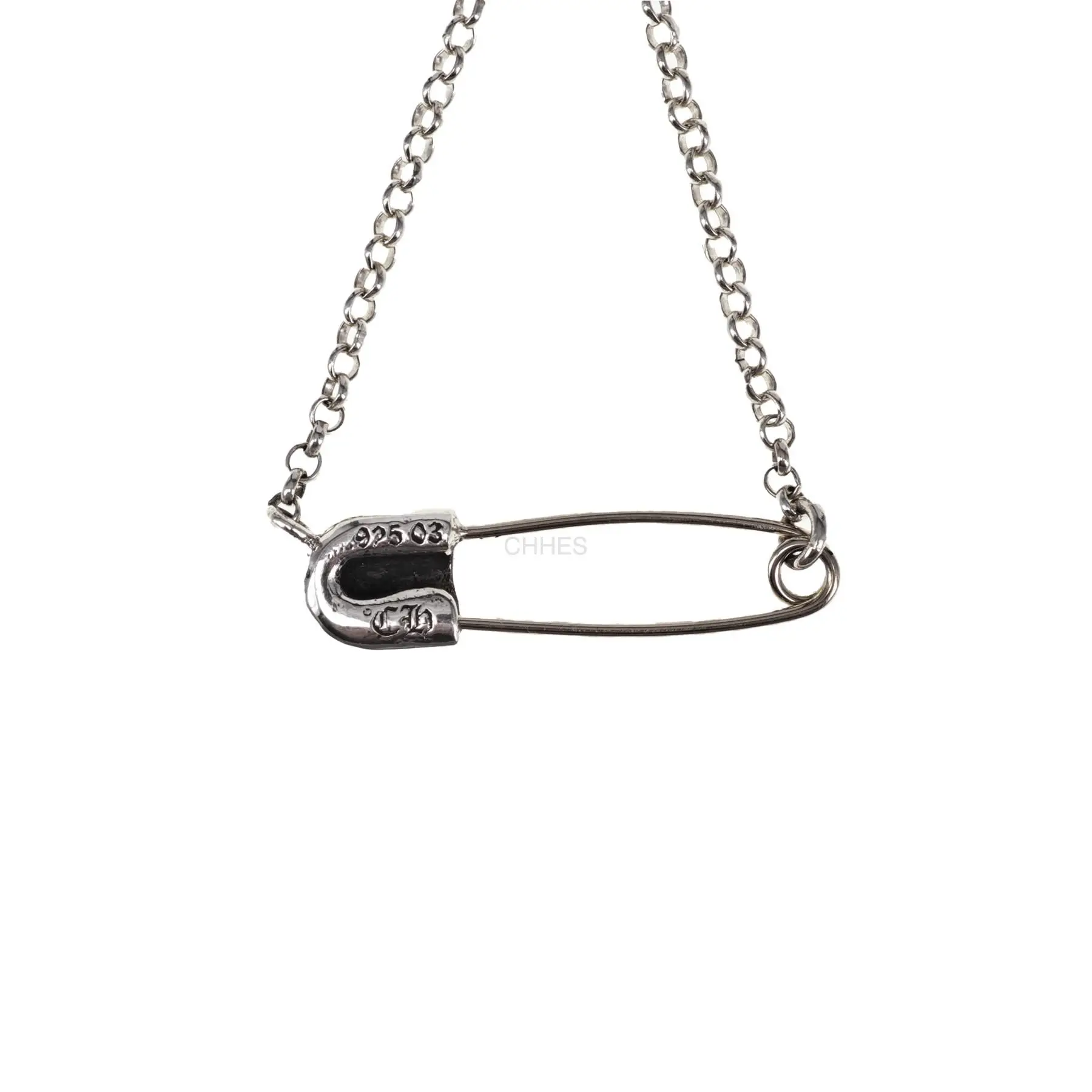 Chrome hearts 克罗心 别针锁骨ROLL钻石项链
