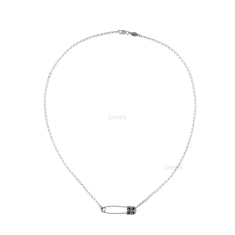 Chrome hearts 克罗心 别针锁骨ROLL钻石项链