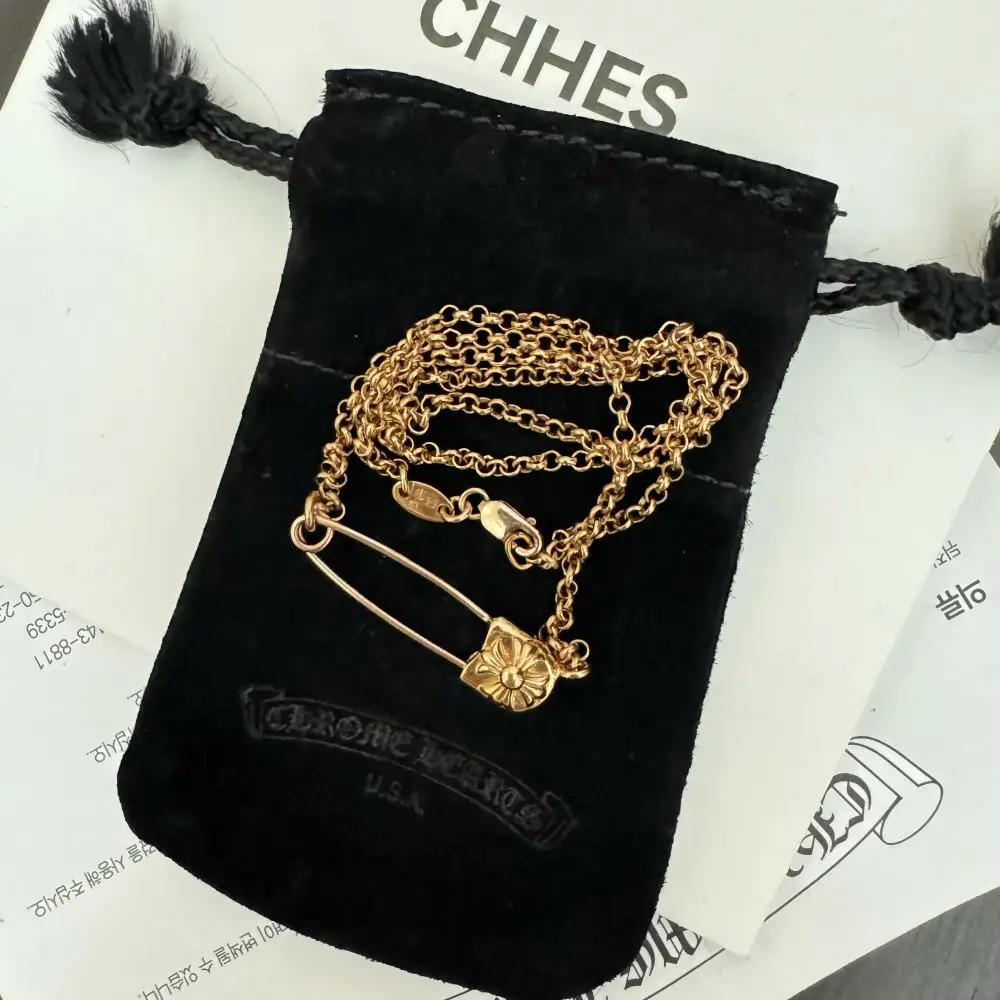 Chrome hearts 克罗心 22k别针锁骨ROLL项链
