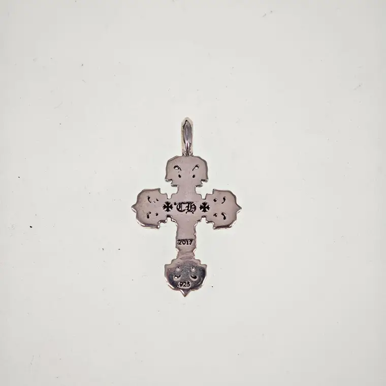 Chrome hearts 克罗心 单钻小号Filigree火焰十字架吊坠