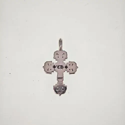 Chrome hearts 克罗心 单钻小号Filigree火焰十字架吊坠