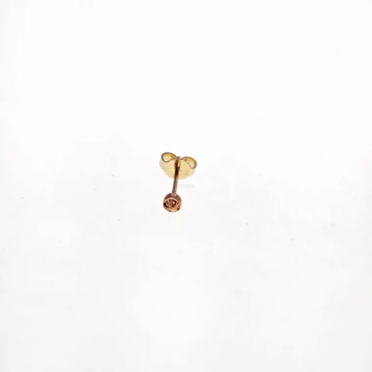 克罗心 22k十字球耳钉