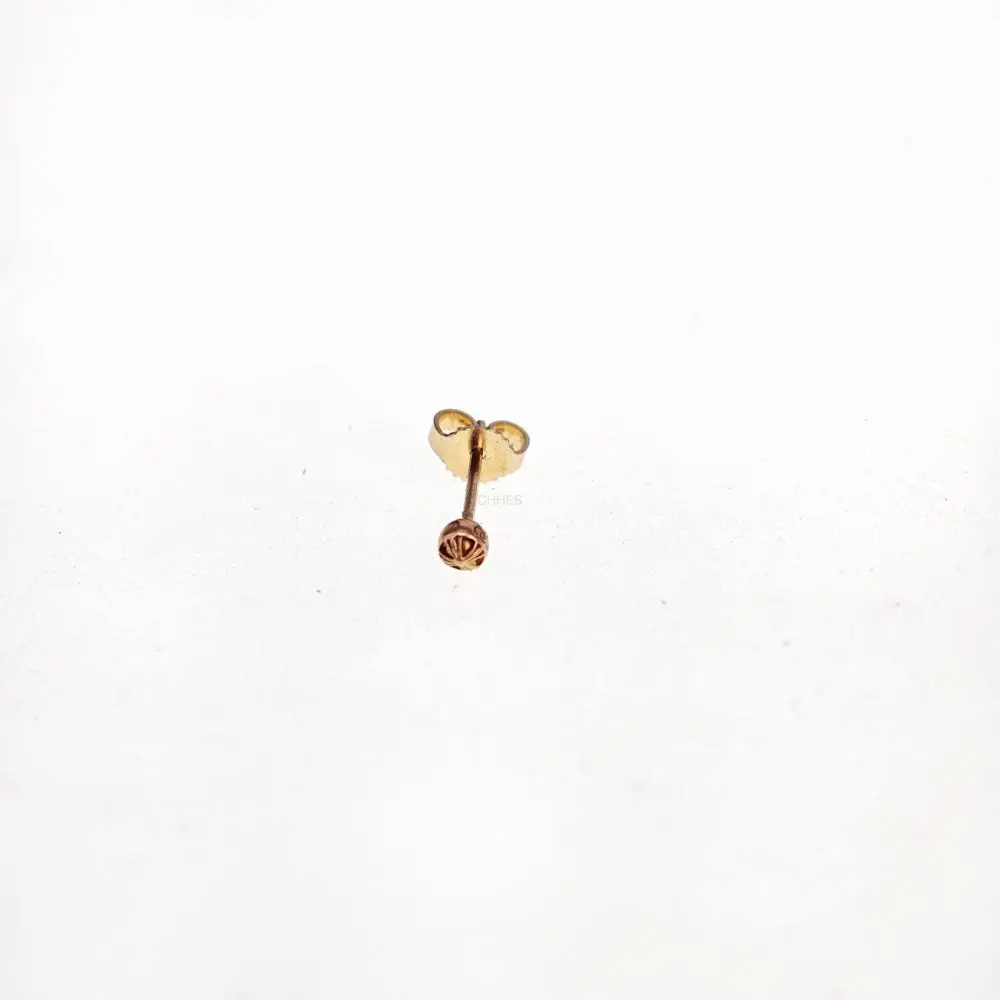 克罗心 22k十字球耳钉