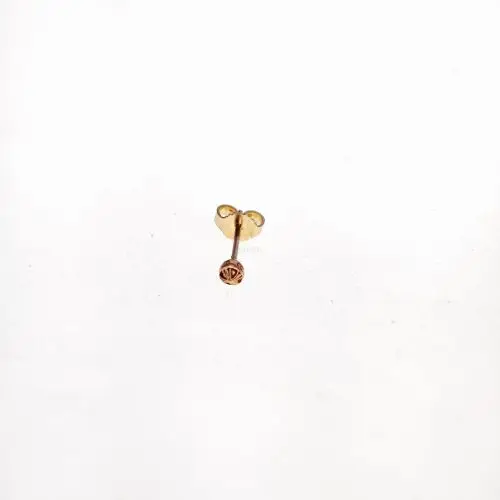 克罗心 22k十字球耳钉