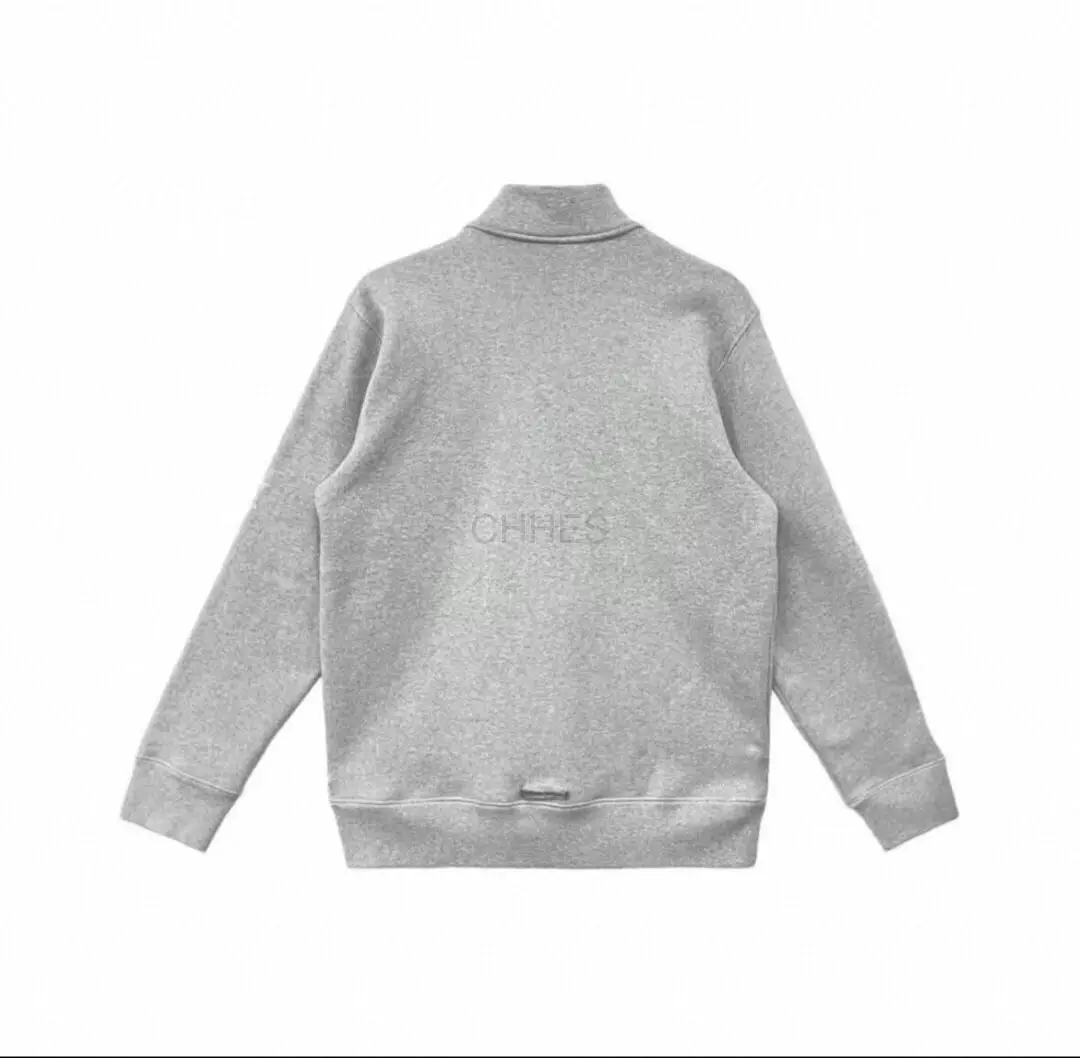 克罗心 灰色加厚三十字贴皮半拉链卫衣Chrome hearts 现货