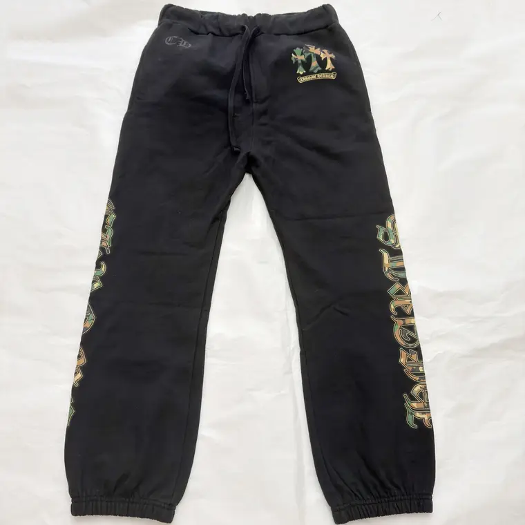 克罗心Chrome hearts 迷彩三十字卫裤运动裤运动裤抓绒卫裤现货M