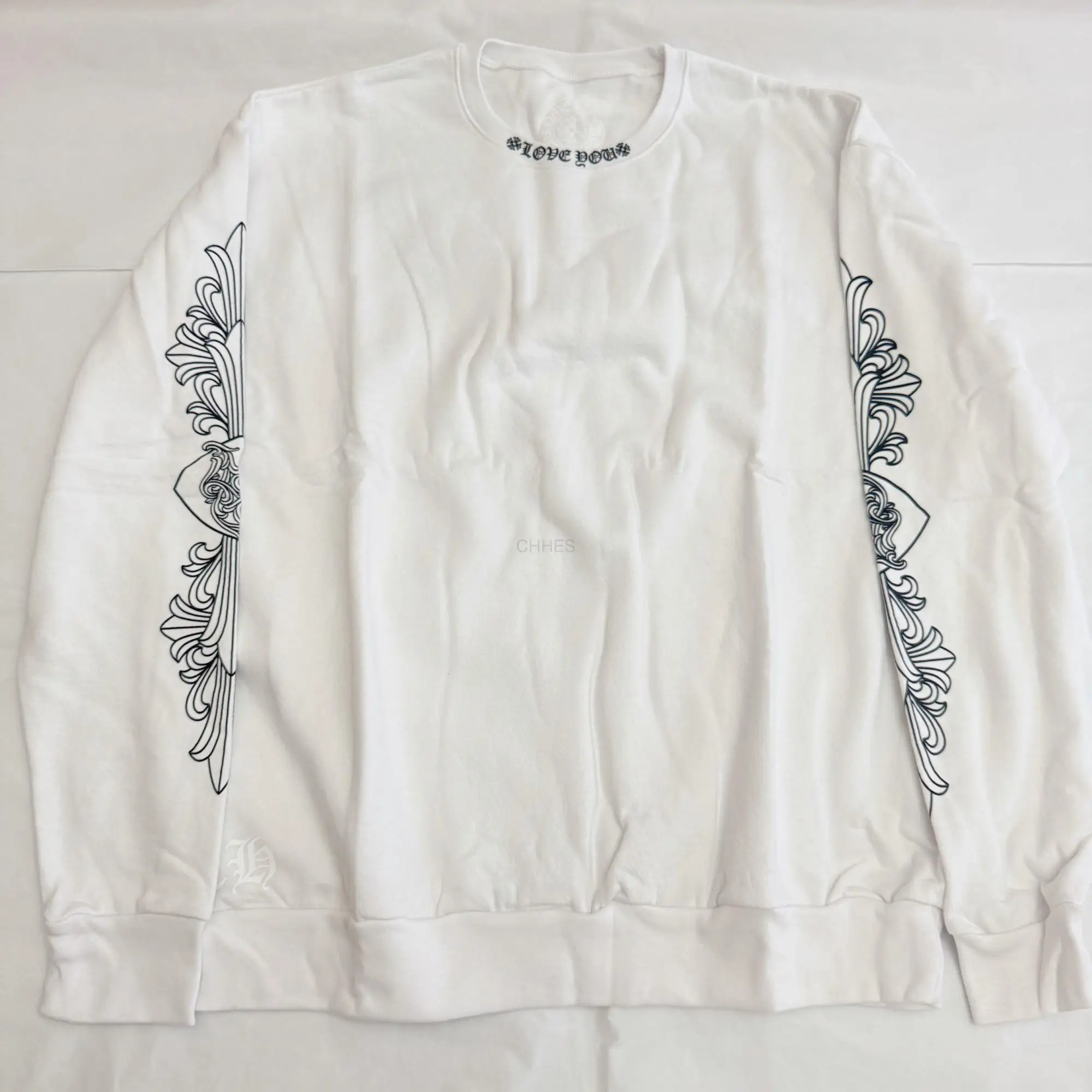 Chrome hearts 克罗心  限定白色藤蔓爱心卫衣M码现货