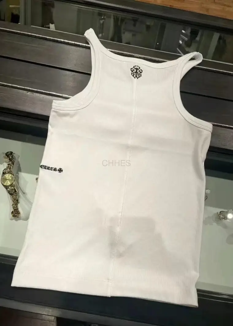 Chrome hearts克罗心新款刺绣宝剑背心 现货ML现货白色背心