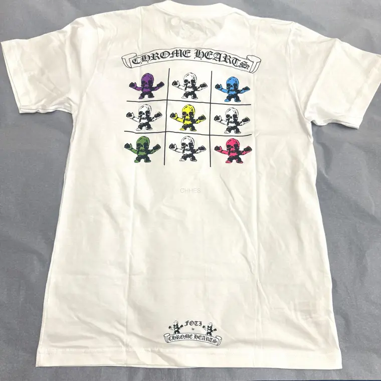 克罗心Chrome hearts 彩色foti骷髅短袖T恤现货M码