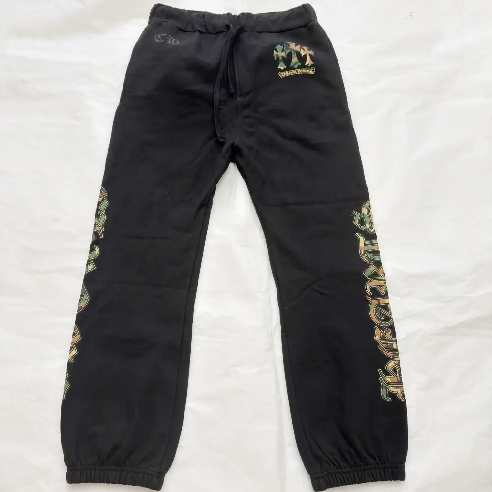 克罗心Chrome hearts 迷彩三十字卫裤运动裤运动裤抓绒卫裤现货M