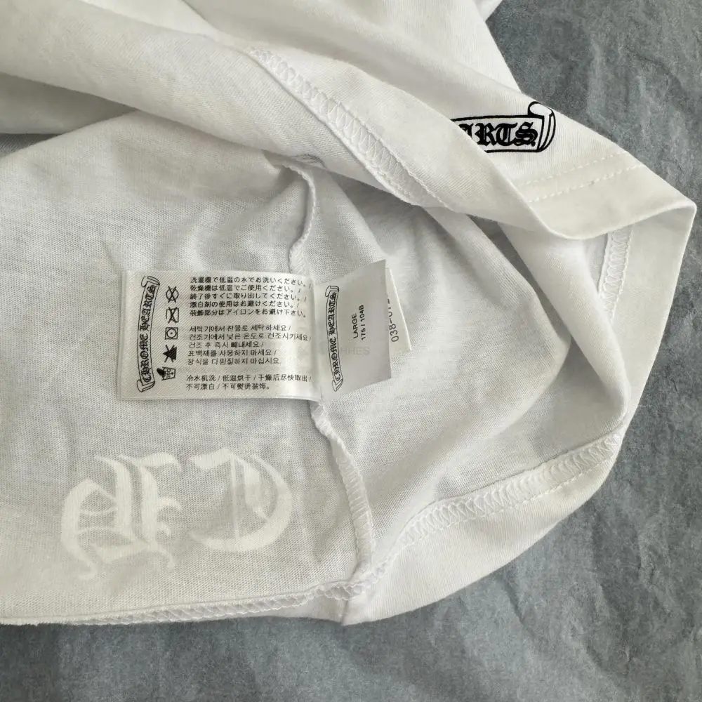 Chrome hearts克罗心 白色卷轴印花短袖T恤L现货