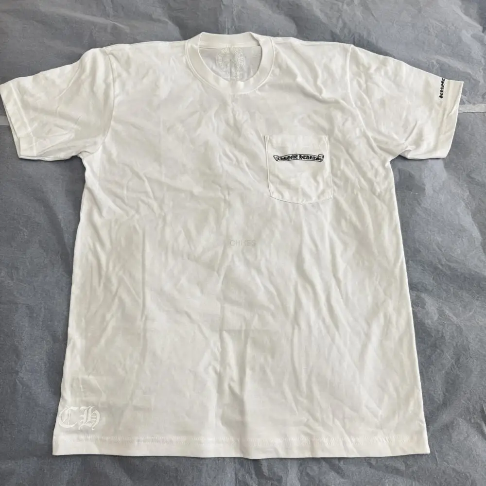 Chrome hearts克罗心 白色卷轴印花短袖T恤L现货