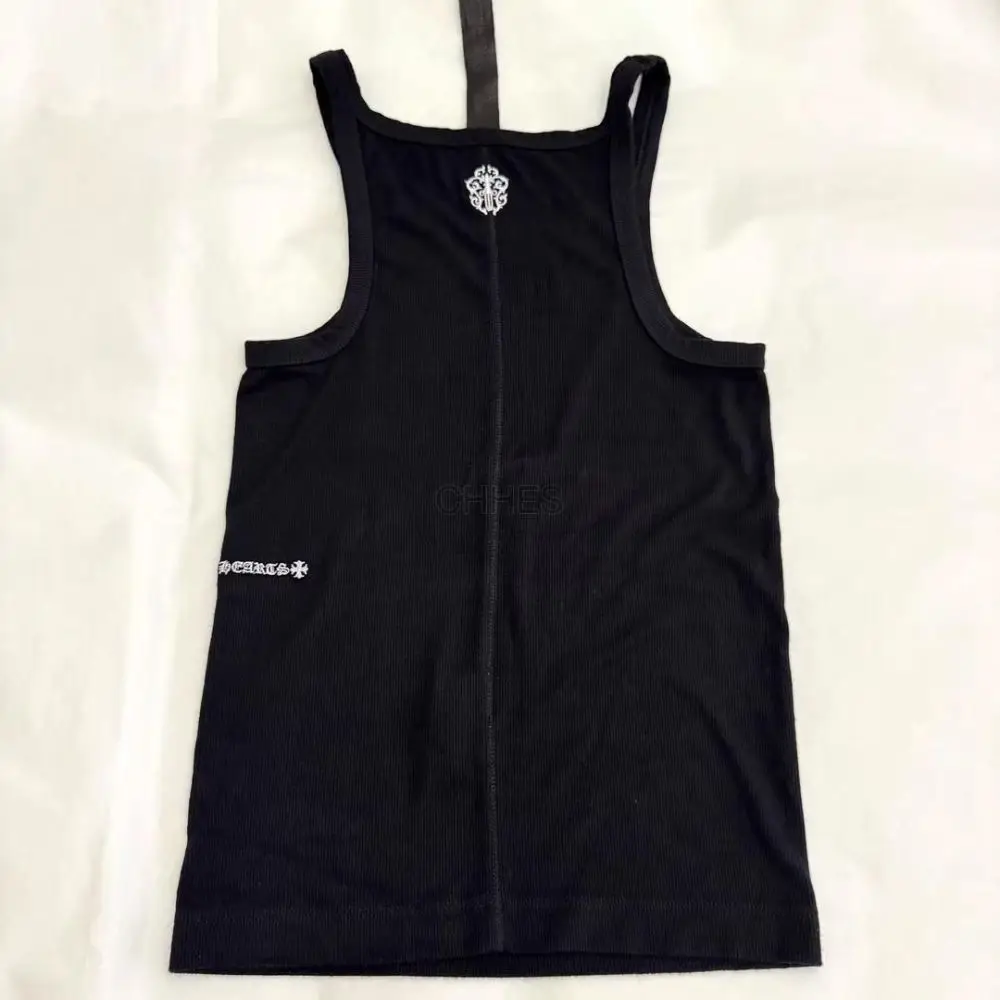 Chrome hearts克罗心 黑色刺绣背心女款背心女款吊带M现货