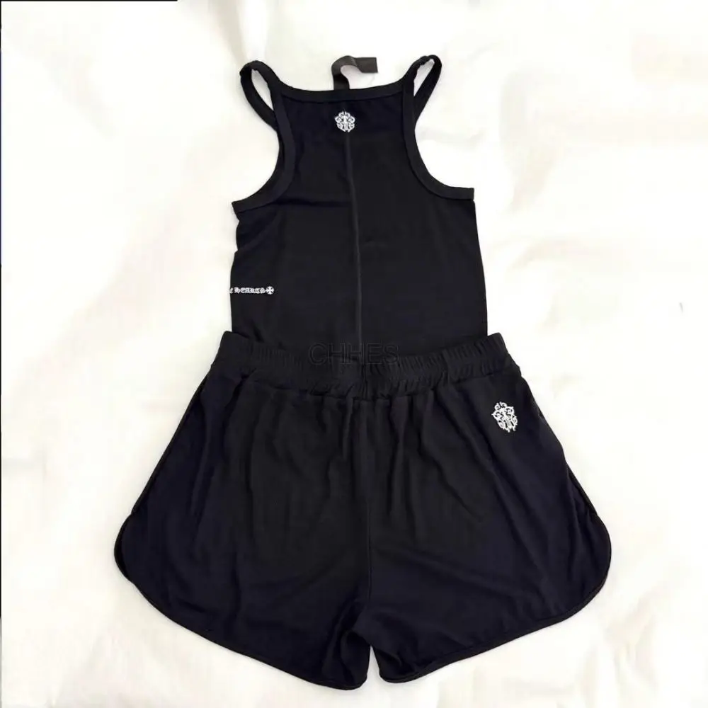 Chrome hearts克罗心 黑色刺绣背心女款背心女款吊带M现货