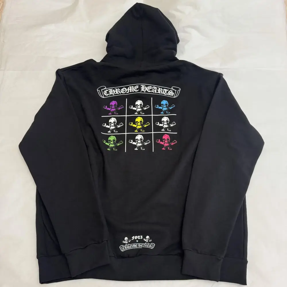 克罗心Chrome hearts Foti连帽拉链卫衣外套骷髅外套L码现货
