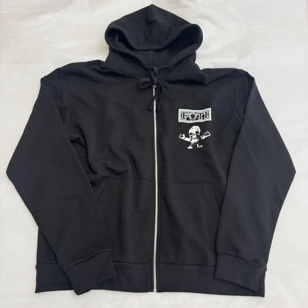 克罗心Chrome hearts Foti连帽拉链卫衣外套骷髅外套L码现货