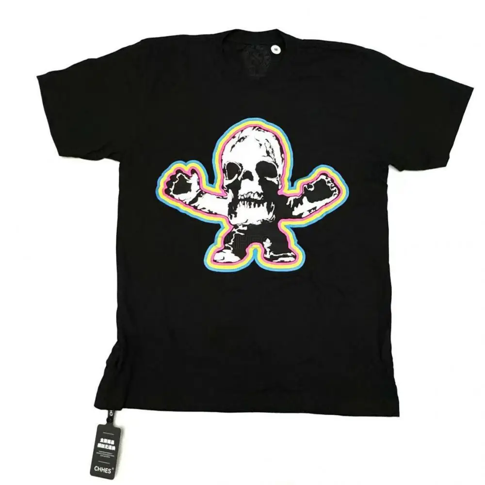 Chrome hearts克罗心黑色骷髅印花T恤MFoti彩虹骷髅现货