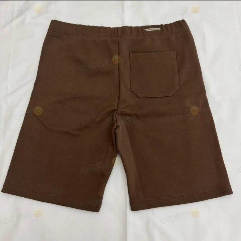 Chrome hearts 克罗心 加厚棕色咖啡色刺绣短裤现货L码