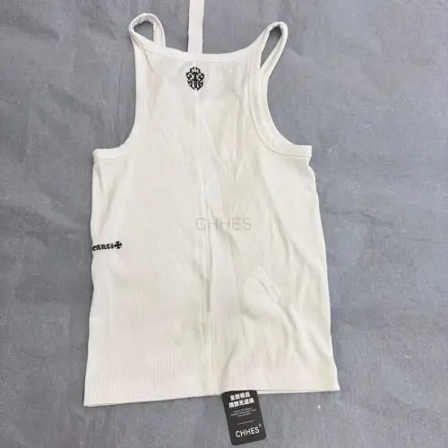 Chrome hearts克罗心新款刺绣宝剑背心 现货ML现货白色背心