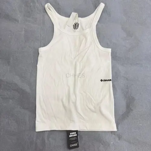 Chrome hearts克罗心新款刺绣宝剑背心 现货ML现货白色背心