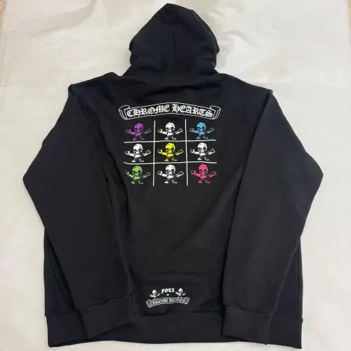 克罗心Chrome hearts Foti连帽拉链卫衣外套骷髅外套L码现货